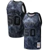 Splendido David Robinson San Antonio Spurs Hardwood Classics 1998/99 Tie Dye Swingman Jersey Black per gli appassionati
