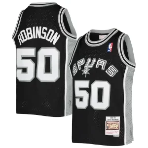 Gorgeous David Robinson San Antonio Spurs Youth 1998/99 Hardwood Classics Swingman Jersey Black per gli appassionati