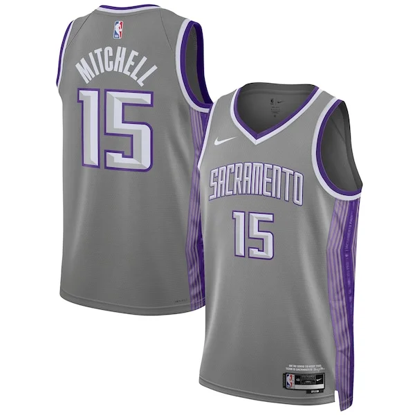 Fantastico Davion Mitchell Sacramento Kings Nike Unisex 2022/23 Swingman Jersey City Edition Anthracite per gli appassionati