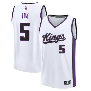Delizioso Attraente Comodo De'Aaron Fox Sacramento Kings Fast Break Replica Player Jersey Association Edition White per gli appassionati