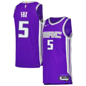 Splendido De'Aaron Fox Sacramento Kings Nike Authentic Player Jersey Icon Edition Purple per gli appassionati
