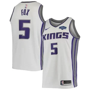 Classico Robusto Versatile De'Aaron Fox Sacramento Kings Nike Swingman Player Jersey Association Edition White per gli appassionati