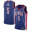 Moderno De'Aaron Fox Sacramento Kings Nike Unisex 2024/25 Swingman Player Jersey City Edition Blue per gli appassionati
