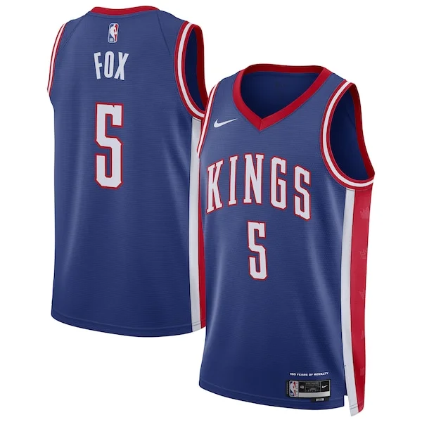 Moderno De'Aaron Fox Sacramento Kings Nike Unisex 2024/25 Swingman Player Jersey City Edition Blue per gli appassionati