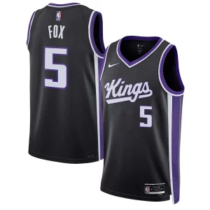 Robusto Prestigioso De'Aaron Fox Sacramento Kings Nike Unisex Swingman Jersey Association Edition Black per gli appassionati