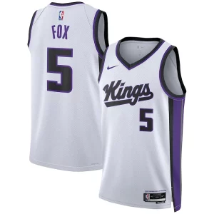 Incantevole De'Aaron Fox Sacramento Kings Nike Unisex Swingman Jersey Association Edition White per gli appassionati