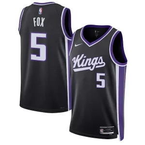Comodo Incantevole De'Aaron Fox Sacramento Kings Nike Unisex Swingman Jersey Icon Edition Black/White per gli appassionati