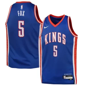 Trendy De'Aaron Fox Sacramento Kings Nike Youth 2024/25 Swingman Player Jersey City Edition Blue per gli appassionati