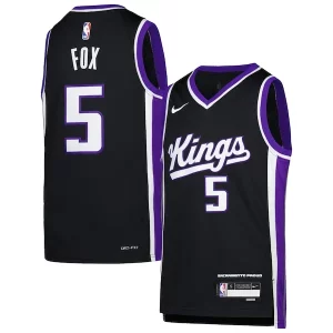 Eccezionale Elegante Delizioso De'Aaron Fox Sacramento Kings Nike Youth Swingman Jersey Icon Edition Purple per gli appassionati