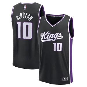 Lussuoso Stupendo DeMar DeRozan Sacramento Kings Fast Break Replica Player Jersey Icon Edition Black per gli appassionati