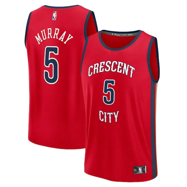 Fantastico Splendido Dejounte Murray New Orleans Pelicans Youth Fast Break Replica Player Jersey Statement Edition Red per gli appassionati