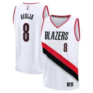 Raffinato Fascinante Deni Avdija Portland Trail Blazers Fast Break Replica Player Jersey Association Edition White per gli appassionati