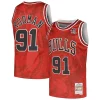 Robusto Carino Dennis Rodman Chicago Bulls 1997/98 Hardwood Classics Asian Heritage 6.0 Swingman Throwback Player Jersey Red per gli appassionati
