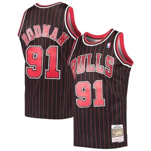 Ottimo Cool Sofisticato Dennis Rodman Chicago Bulls Hardwood Classics Swingman Jersey Black per gli appassionati