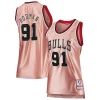 Moderno Dennis Rodman Chicago Bulls Women's 75th Anniversary Rose Gold 1997 Swingman Jersey Pink per gli appassionati