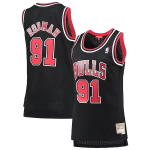 Gorgeous Dennis Rodman Chicago Bulls Women's Hardwood Classics Swingman Jersey Black per gli appassionati