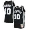 Fantastico Incantevole Dennis Rodman San Antonio Spurs 2001/02 Hardwood Classics Swingman Jersey Black per gli appassionati