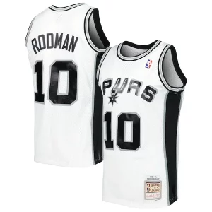 Fantastico Dennis Rodman San Antonio Spurs 2001/02 Hardwood Classics Swingman Jersey White per gli appassionati