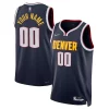Duraturo Denver Nuggets Nike 2021/22 Diamond Swingman Custom Jersey Icon Edition Navy per gli appassionati
