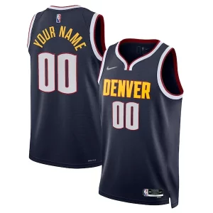 Duraturo Denver Nuggets Nike 2021/22 Diamond Swingman Custom Jersey Icon Edition Navy per gli appassionati