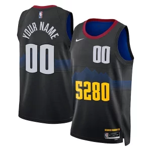 Magnifico Denver Nuggets Nike Unisex 2023/24 Custom Swingman Jersey Black City Edition per gli appassionati