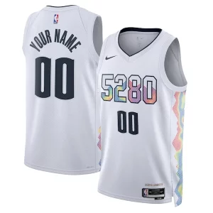 Ottimo Denver Nuggets Nike Unisex 2024/25 Custom Swingman Jersey City Edition White per gli appassionati