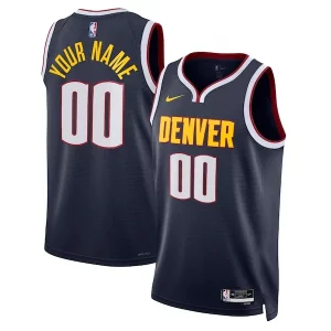 Ottimo Versatile Denver Nuggets Nike Unisex Swingman Custom Jersey Navy Icon Edition per gli appassionati