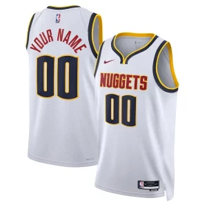 Meraviglioso Delizioso Versatile Denver Nuggets Nike Unisex Swingman Custom Jersey White Association Edition per gli appassionati