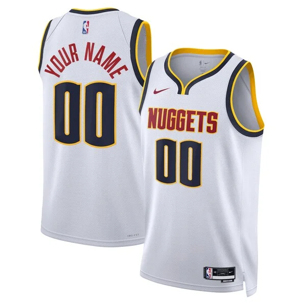 Meraviglioso Delizioso Versatile Denver Nuggets Nike Unisex Swingman Custom Jersey White Association Edition per gli appassionati
