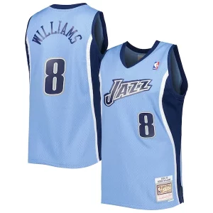 Incantevole Magnifico Deron Williams Utah Jazz 2001/02 Hardwood Classics Swingman Jersey Blue per gli appassionati