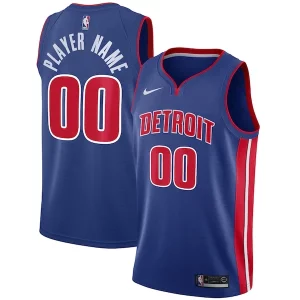 Meraviglioso Detroit Pistons Nike Swingman Custom Jersey Blue Icon Edition per gli appassionati