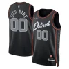 Splendido Detroit Pistons Nike Unisex 2023/24 Custom Swingman Jersey Black City Edition per gli appassionati