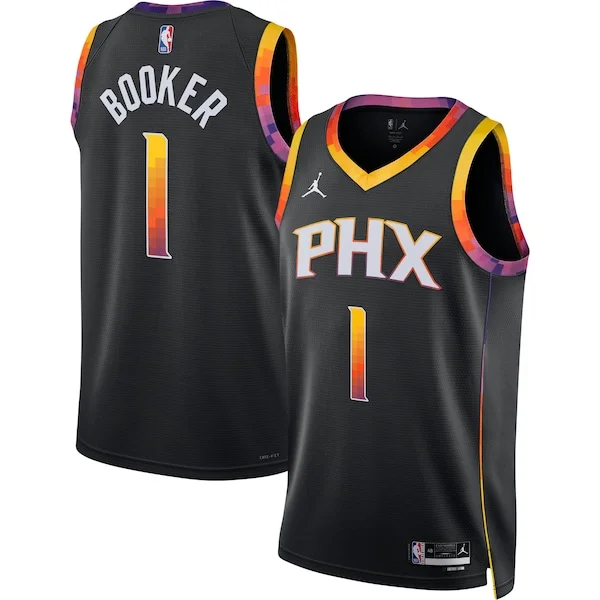 Classico Stupendo Devin Booker Phoenix Suns Jordan Brand Unisex Swingman Jersey Statement Edition Black per gli appassionati