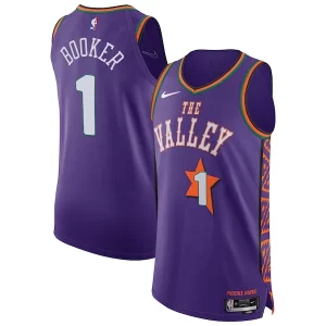 Fascinante Devin Booker Phoenix Suns Nike 2024/25 Authentic Player Jersey City Edition Purple per gli appassionati