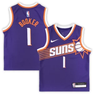 Elegante Devin Booker Phoenix Suns Nike Preschool Swingman Player Jersey Icon Edition Purple per gli appassionati