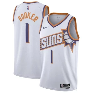 Prestigioso Devin Booker Phoenix Suns Nike Unisex Swingman Jersey Association Edition White per gli appassionati