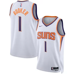 Pratico Ottimo Moderno Devin Booker Phoenix Suns Nike Unisex Swingman Jersey Association Edition White/Purple per gli appassionati