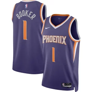 Moderno Eccezionale Sofisticato Devin Booker Phoenix Suns Nike Unisex Swingman Jersey Icon Edition Purple/White per gli appassionati