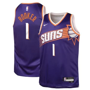 Splendido Robusto Devin Booker Phoenix Suns Nike Youth Swingman Jersey Icon Edition Purple per gli appassionati