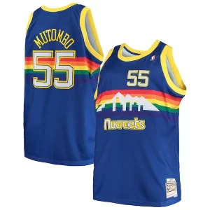 Versatile Dikembe Mutombo Denver Nuggets 1991/92 Big & Tall Hardwood Classics Swingman Jersey Royal per gli appassionati