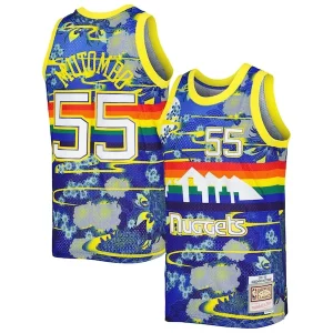 Trendy Ottimo Dikembe Mutombo Denver Nuggets Hardwood Classics Lunar New Year Swingman Jersey Blue per gli appassionati