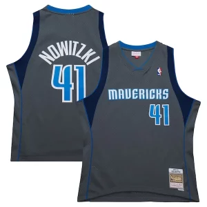 Meraviglioso Magnifico Incantevole Dirk Nowitzki Dallas Mavericks 2003/04 Hardwood Classics Swingman Jersey Gray per gli appassionati