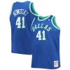Comodo Versatile Dirk Nowitzki Dallas Mavericks Big & Tall 1998/99 Hardwood Classics Swingman Jersey Blue per gli appassionati