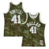Duraturo Ottimo Dirk Nowitzki Dallas Mavericks Hardwood Classics 1998/99 Ghost Green Swingman Jersey Camo per gli appassionati