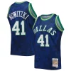 Lussuoso Carino Comodo Dirk Nowitzki Dallas Mavericks Hardwood Classics 1998/99 Lunar New Year Swingman Jersey Blue per gli appassionati