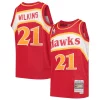 Bellissimo Carino Ottimo Dominique Wilkins Atlanta Hawks Youth 1986/87 Hardwood Classics Swingman Throwback Jersey Red per gli appassionati