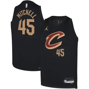 Splendido Versatile Donovan Mitchell Cleveland Cavaliers Jordan Brand Youth Swingman Jersey Statement Black per gli appassionati