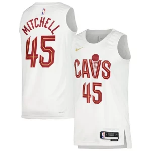 Stupendo Donovan Mitchell Cleveland Cavaliers Nike Unisex Swingman Jersey Association Edition White/Wine per gli appassionati