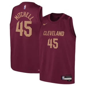 Cool Resistente Donovan Mitchell Cleveland Cavaliers Nike Youth Swingman Jersey Icon Edition Wine per gli appassionati