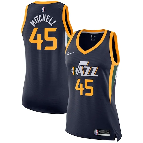 Bellissimo Comodo Magnifico Donovan Mitchell Utah Jazz Nike Women's Swingman Jersey Icon Edition Navy per gli appassionati